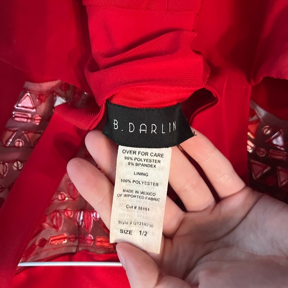 Red w silver detailing dress - Picture 3 of 4